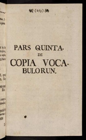 253-340, Pars Quinta.