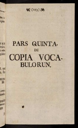 253-340, Pars Quinta.
