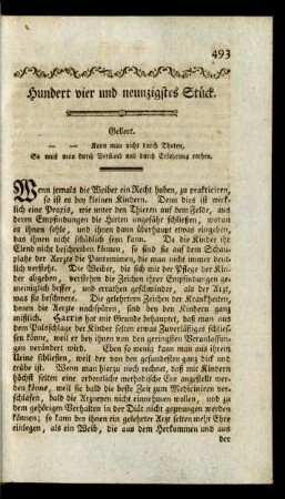 Hundert vier und neunzigstes Stück