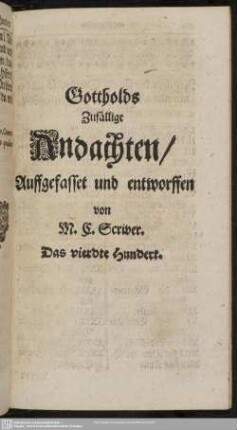 Das vierdte Hundert