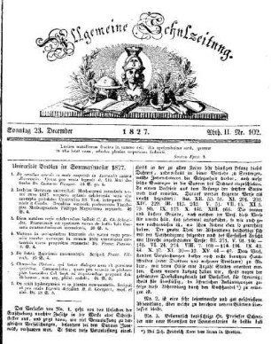 Universität Breslau im Sommersemester 1827