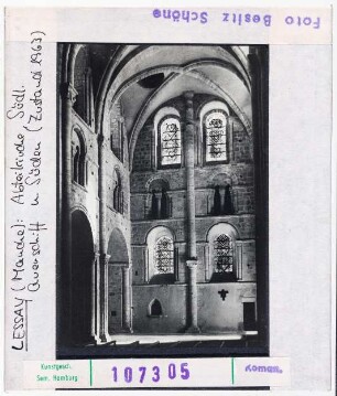 Lessay (Manche): Ehemalige Abteikirche, südliches Querschiff (Zustand 1963)