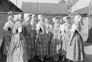 Festival der Lausitzer Jugend und zugleich auch das 83. Jahrestreffen der sorbischen Studenten in Trebendorf. Kulturgruppe des Hoyerswerdaer Kreisverbandes der Domowina : Festiwal młodźiny w Trjebinje a zdobom 83. schadźowanka serbskeje studowaceje młodźiny. Kulturna skupina Wojerowskeje župy : Trebendorf / Trjebejce