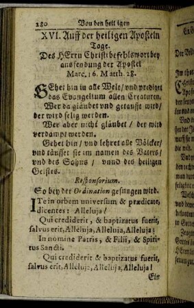 XVI. Auff der heiligen Aposteln Tage.