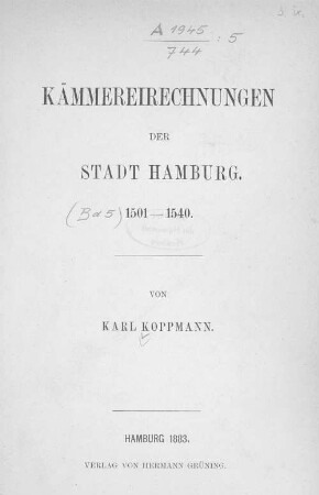 Bd. 5: 1501 - 1540