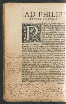 Ad Philippenses Epistola.