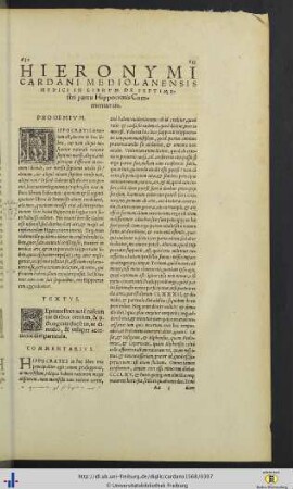 In librum de septimestri partu Hippocratis commentarius.