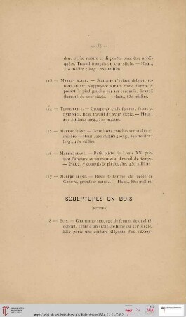 Sculptures en Bois, petites (Nr. 118 - 141)