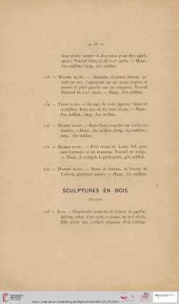 Sculptures en Bois, petites (Nr. 118 - 141)