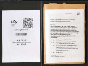 Rechnungsbelege der kleve- moersischen Domänenkasse (Nr. 1- 191)