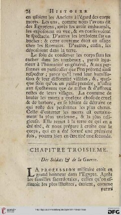 Chapitre troisième: Des soldats & de la guerre