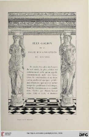 3. Pér. 35.1906: Jean Goujon et la salle des Cariatides au Louvre