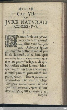 Cap. VII. De Iure Naturali Concessivo