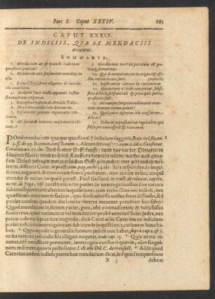 Caput XXXIV. De Indiciis, Quae Ex Mendaciis oriuntur.