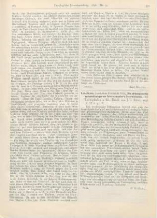 370 [Rezension] Esselborn, Friedrich Wilhelm, Die philosophischen Voraussetzungen von Schleiermacher‘s Determinismus. Diss