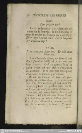 XXIII. Il ne veut pas louer etc. Er will nicht loben etc.