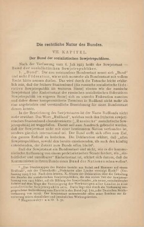 Die rechtliche Natur des Bundes.