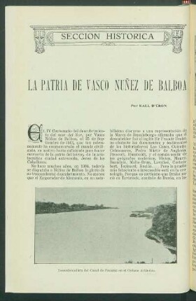 La Patria de Vasco Nuñez de Balboa