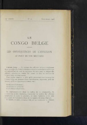 Le Congo Belge