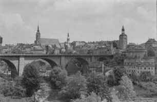 Bautzen. Blick auf die Friedensbrücke
