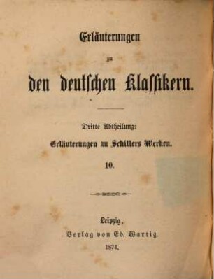 Schillers lyrische Gedichte : Erläuterungen. 3, Die Gedichte der zweiten Periode