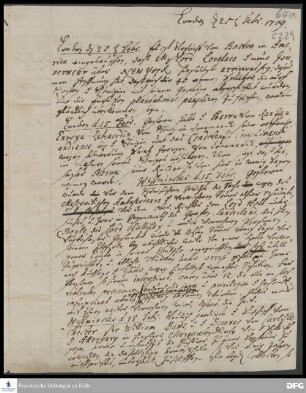 Brief von Anton Wilhelm Böhme an August Hermann Francke.