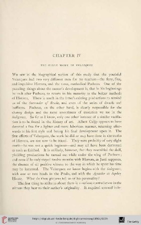 Chapter IV: The early work of Velazquez