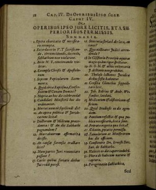 Caput IV. De Operibus Ipso Jure Licitis, Eta Superioribus Permissis.