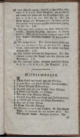 Silbermünzen.