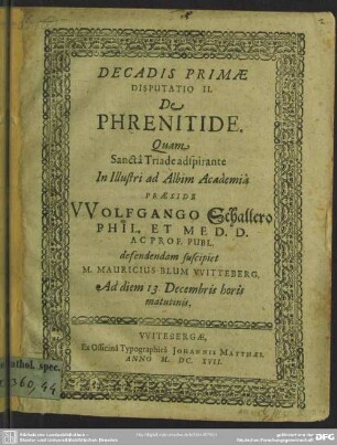 De phrenitide