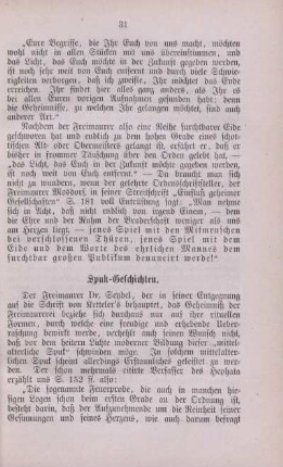 Spuk-Geschichten.