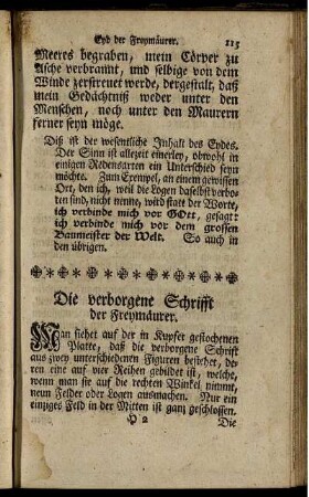 Die verborgene Schrifft der Freymäurer