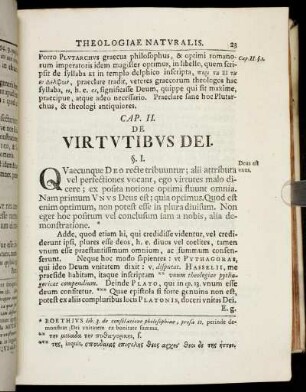 Cap. II. De Virtutibus Dei.