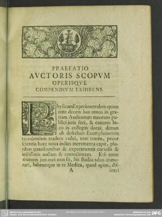 Praefatio Auctoris Scopum Operisque Compendium Exhibens