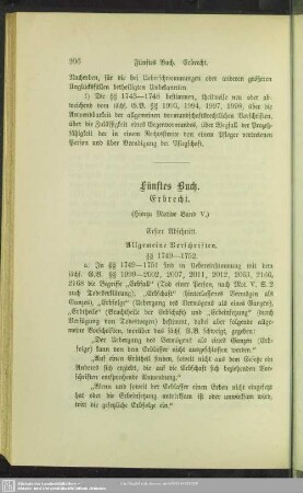 Fünftes Buch. Erbrecht