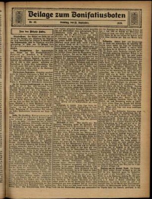 Zweite Ausgabe vom Sonntag, den 15. September 1929.