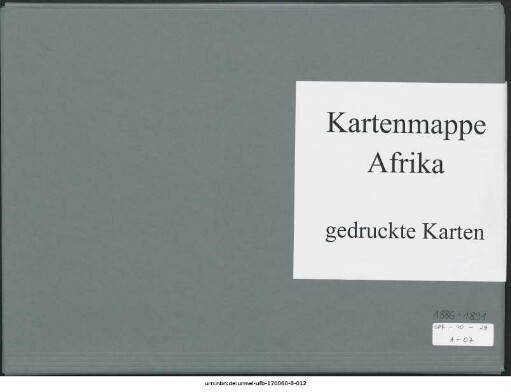 Südwestafrika : 1886-1891 : Kartensammlung
