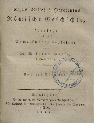 Caius Velleius Paterculus Römische Geschichte, 2