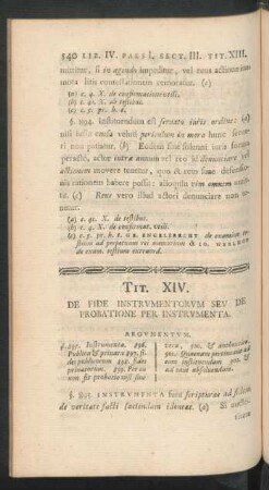 Tit. XIV. De Fide Instrumentorum Seu De Probatione Per Instrumenta