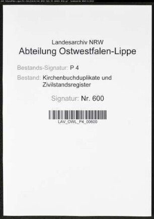 Kirchenbuchduplikat der katholischen Landgemeinde St.Patrokli Börde, Kreis Soest (GHT 1864). (Gemeinde: Katholische Landgemeinde St.Patrokli Börde)