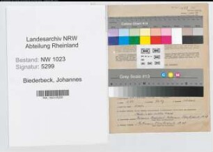 Entnazifizierung Johannes Biederbeck , geb. 23.02.1913 (Fleischermeister)