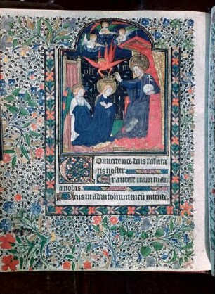Stundenbuch der Anne von Bretagne — Krönung Mariä, Folio 32verso
