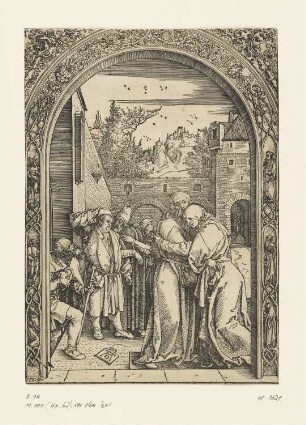 Joachim und Anna unter der Goldenen Pforte, Blatt 4 der Folge "Marienleben (vor dem Text)"