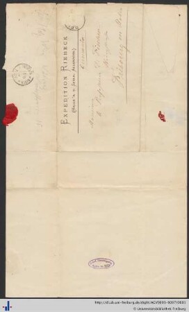 Briefe von Carl Wilhelm Rosset an Carl Friedrich Rosset