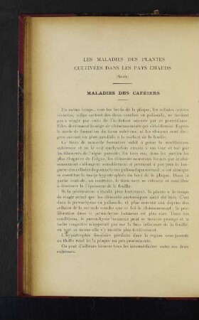 Les Maladies De Plantes Cultivées Dans Les Pays Chauds.
