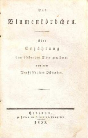Das Blumenkörbchen