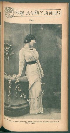 Modas - Traje de tarde, de blanco escarchado finísimo [...] - [Fotografía]