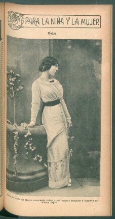 Modas - Traje de tarde, de blanco escarchado finísimo [...] - [Fotografía]