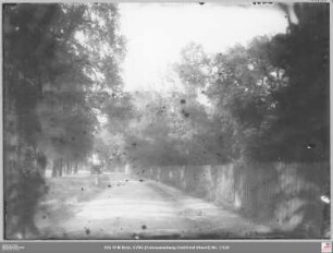 Feldstraße von Süden, rechts Gelände der Frankfurter Anstalt für Irre und Epileptische
