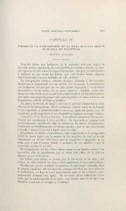 Capítulo IV. Prosigue la descripción de la raza malaya según se halla en Filipinas